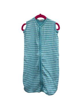 Hanna Andersson Turquoise Striped Organic Cotton Sleep Sack 0-3 Months